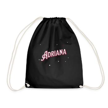 Adriana name personalized - Drawstring Bag - black - Front