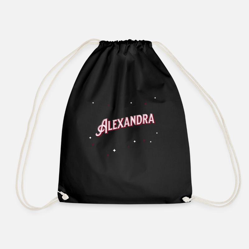 Alexandra Namen personalisiert - Turnbeutel - Schwarz
