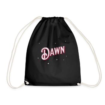 Dawn name personalized - Drawstring Bag - black - Front