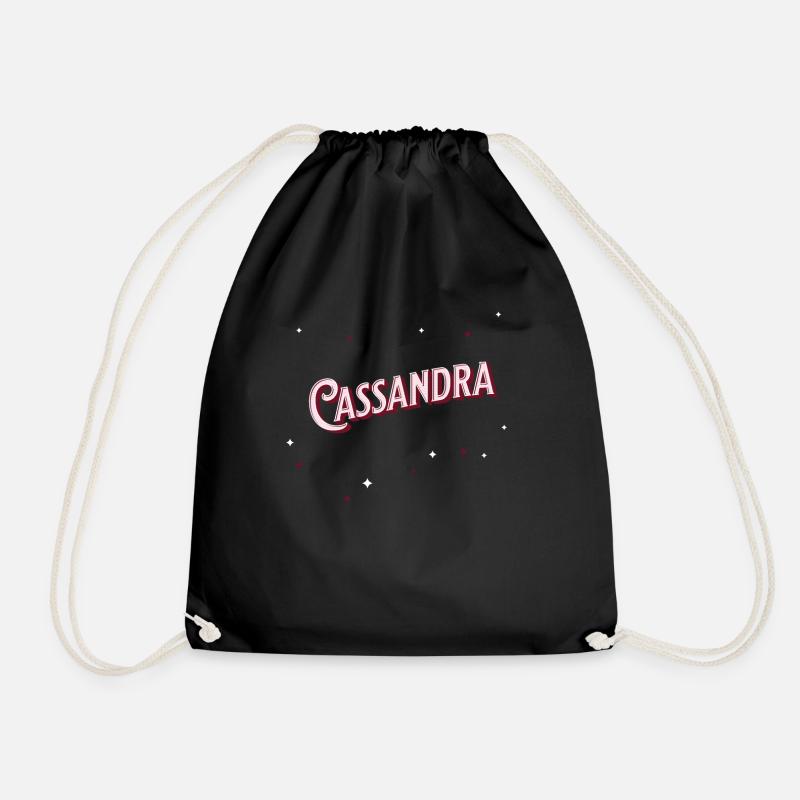 Cassandra Namen personalisiert - Turnbeutel - Schwarz
