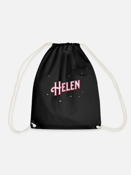 Helen Namen personalisiert - Turnbeutel - Schwarz