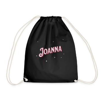 Prénom Joanna personnalisé - Sac de sport léger - noir - Devant