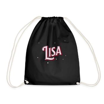 Prénom Lisa personnalisé - Sac de sport léger - noir - Devant