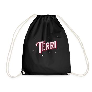 Nom Terri personnalisé - Sac de sport léger - noir - Devant