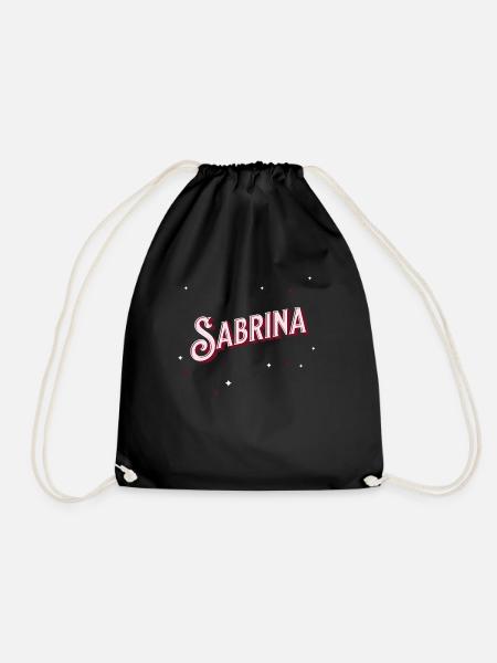 Sabrina Namen personalisiert - Turnbeutel - Schwarz