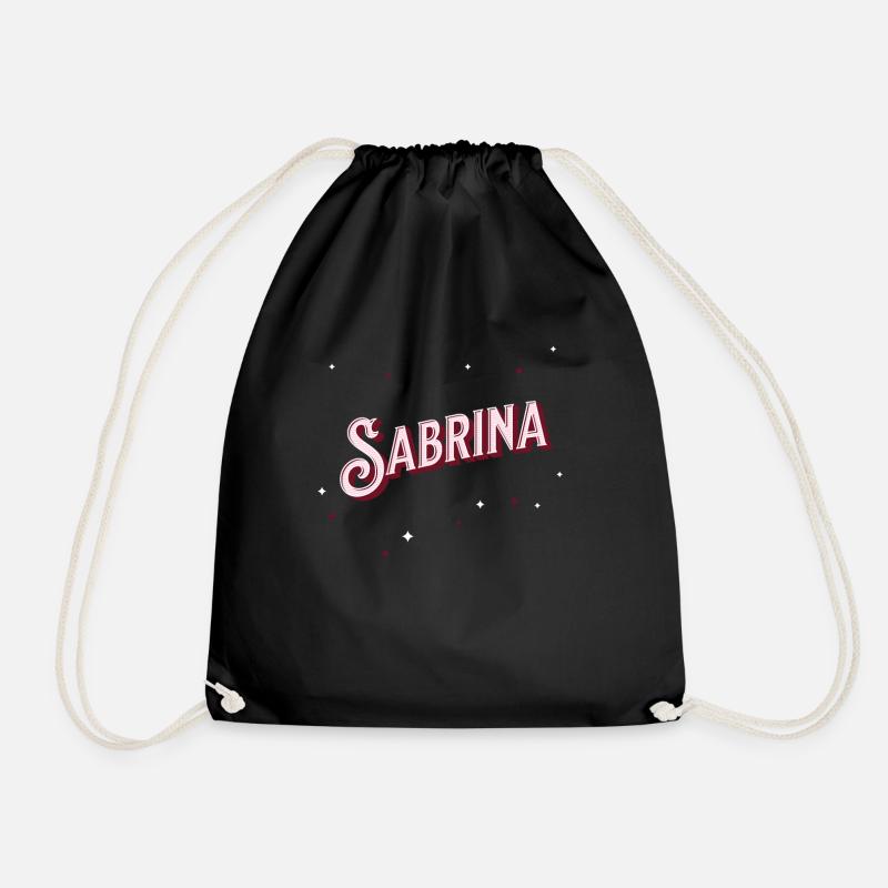 Sabrina Namen personalisiert - Turnbeutel - Schwarz
