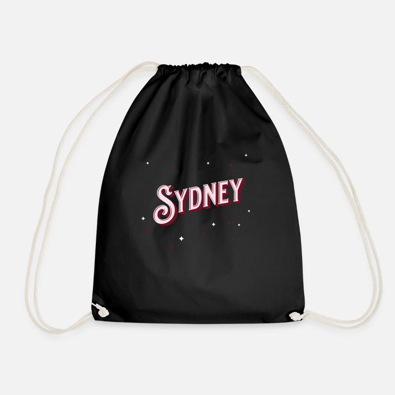 Sydney Namen personalisiert - Turnbeutel - Schwarz