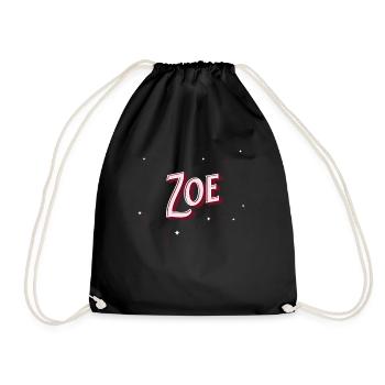 Zoe nom personnalisé - Sac de sport léger - noir - Devant