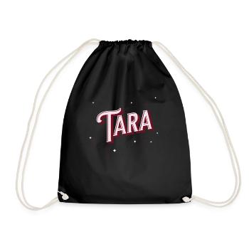Nom Tara personnalisé - Sac de sport léger - noir - Devant