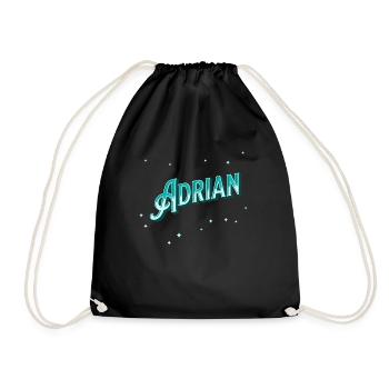 Adrian name personalized - Drawstring Bag - black - Front