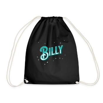Billy Namen personalisiert - Turnbeutel - Schwarz - Vorne