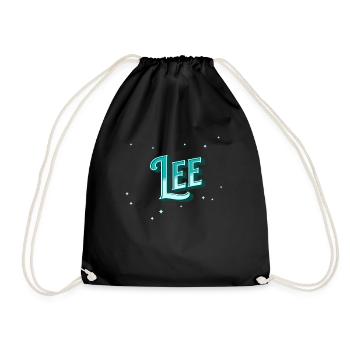 Lee Namen personalisiert - Turnbeutel - Schwarz - Vorne