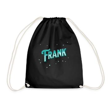 Frank name personalized - Drawstring Bag - black - Front