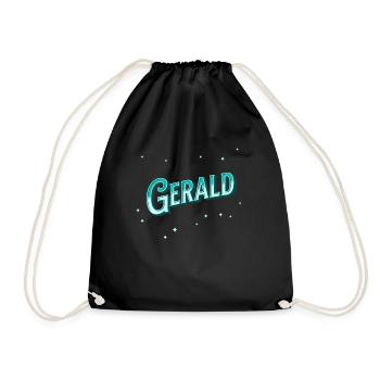 Gerald name personalized - Drawstring Bag - black - Front