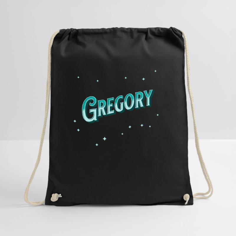 Gregory name personalized Drawstring Bag
