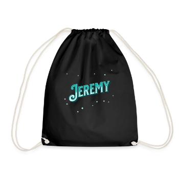 Jeremy name personalized - Drawstring Bag - black - Front
