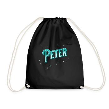 Nom de Peter personnalisé - Sac de sport léger - noir - Devant