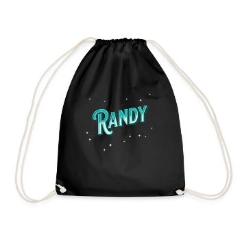 Nom Randy Personnalisé - Sac de sport léger - noir - Devant