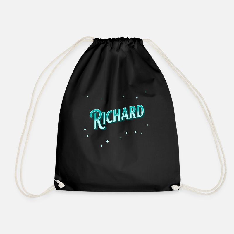 Richard Namen personalisiert - Turnbeutel - Schwarz