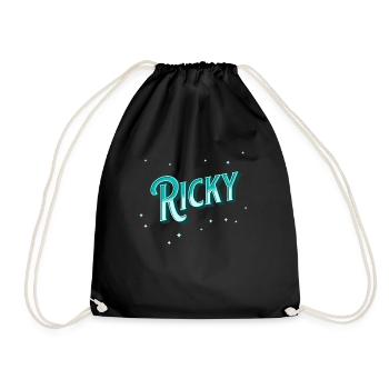 Ricky Nom Personnalisé - Sac de sport léger - noir - Devant