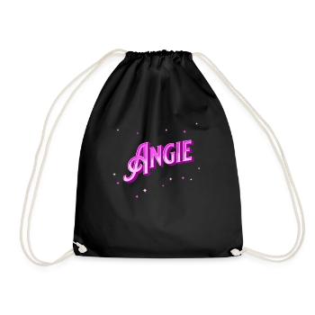Le prénom d’Angie personnalisé - Sac de sport léger - noir - Devant