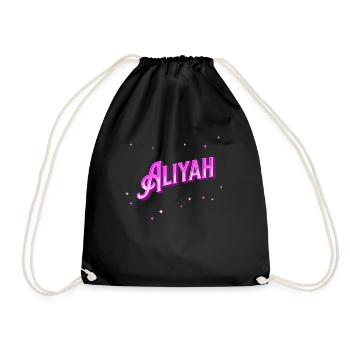 Nom de l’alyah personnalisé - Sac de sport léger - noir - Devant