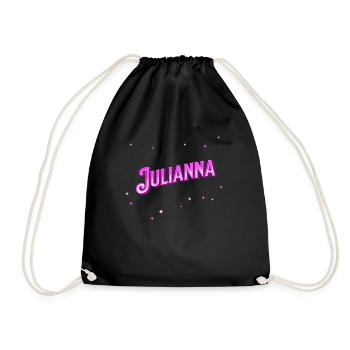 Le prénom de Julianna personnalisé - Sac de sport léger - noir - Devant