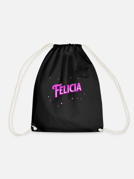 Felicia Namen personalisiert - Turnbeutel - Schwarz