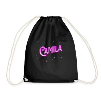 Nom Camila personnalisé - Sac de sport léger - noir - Devant