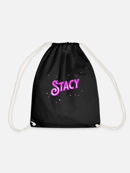 Stacy Namen personalisiert - Turnbeutel - Schwarz