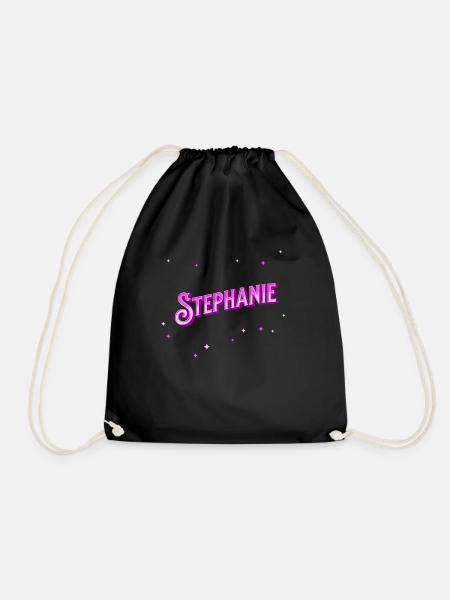 Le prénom de Stéphanie personnalisé - Sac de sport léger - noir