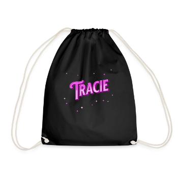 Nom Tracie personnalisé - Sac de sport léger - noir - Devant