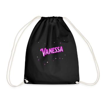Nom Vanessa personnalisé - Sac de sport léger - noir - Devant