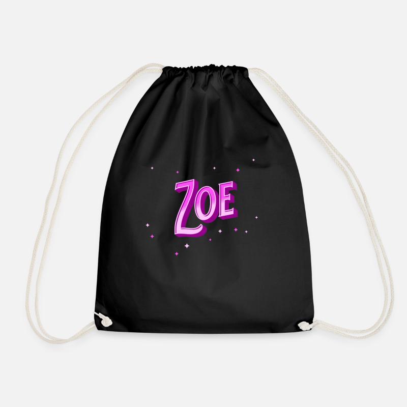 Zoe Namen personalisiert - Turnbeutel - Schwarz