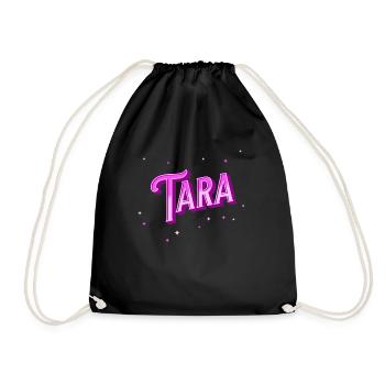 Nom Tara personnalisé - Sac de sport léger - noir - Devant
