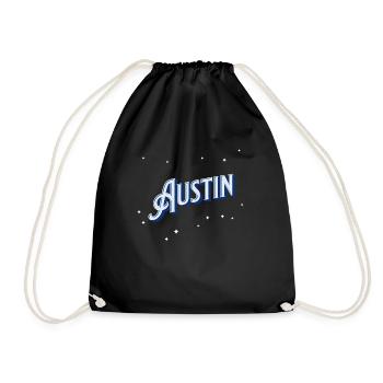 Austin Namen personalisiert - Turnbeutel - Schwarz - Vorne