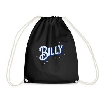 Billy Namen personalisiert - Turnbeutel - Schwarz - Vorne