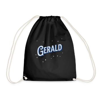 Gerald name personalized - Drawstring Bag - black - Front
