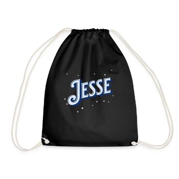 Jesse Namen personalisiert - Turnbeutel - Schwarz - Vorne