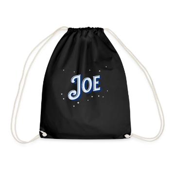 Joe Namen personalisiert - Turnbeutel - Schwarz - Vorne