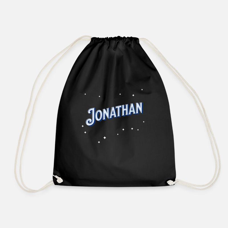 Jonathan Namen personalisiert - Turnbeutel - Schwarz