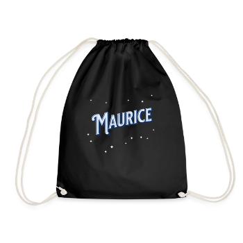 Maurice's name personalized - Drawstring Bag - black - Front