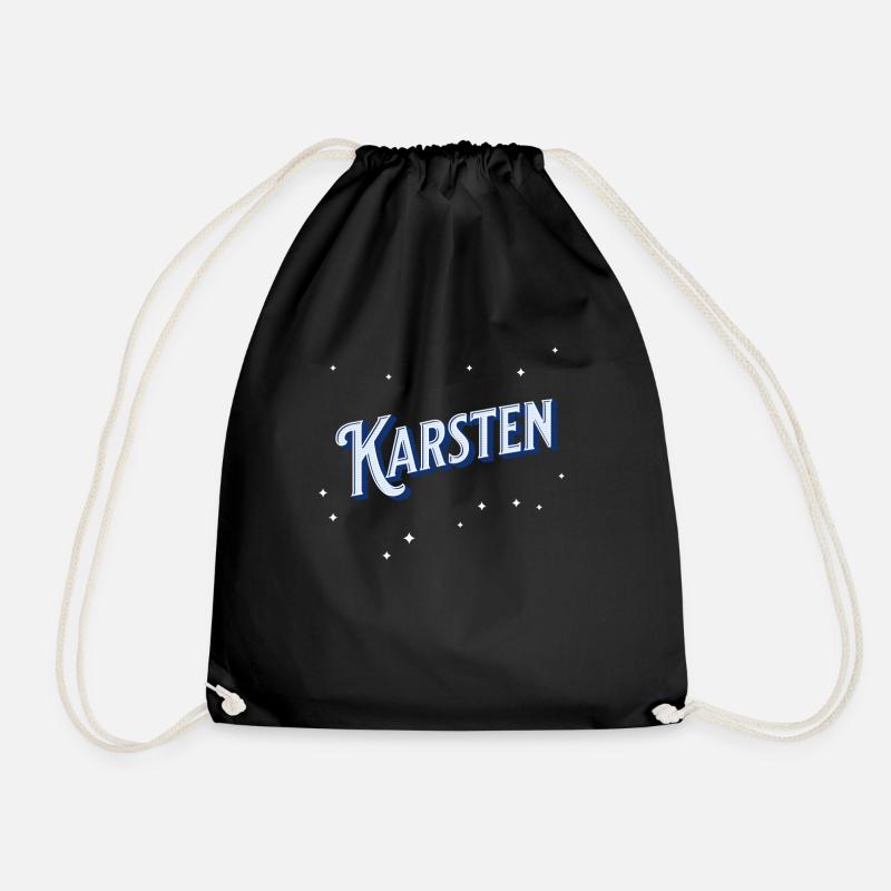 Karsten Namen personalisiert - Turnbeutel - Schwarz