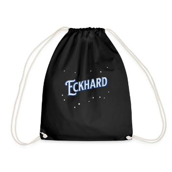 Eckhard Namen personalisiert - Turnbeutel - Schwarz - Vorne