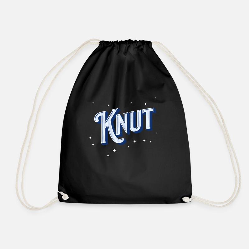 Knut Namen personalisiert - Turnbeutel - Schwarz