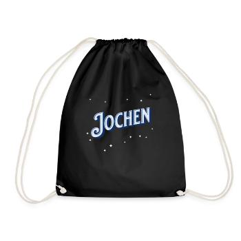 Jochen Namen personalisiert - Turnbeutel - Schwarz - Vorne