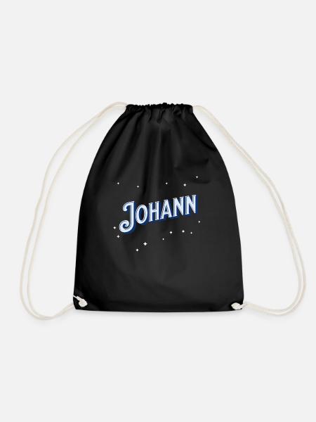 Johann Namen personalisiert - Turnbeutel - Schwarz
