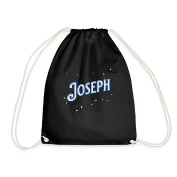 Joseph's name personalized - Drawstring Bag - black - Front
