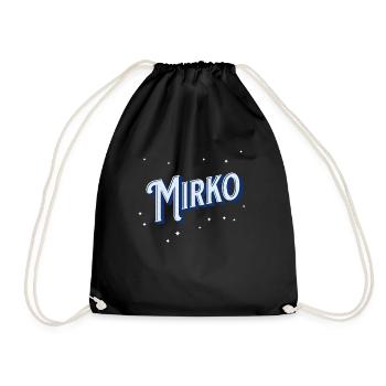 Nom Mirko personnalisé - Sac de sport léger - noir - Devant