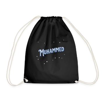 Muhammad's name personalized - Drawstring Bag - black - Front